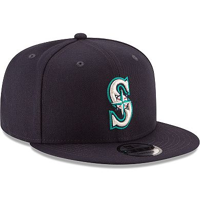 Men's New Era Navy Seattle Mariners Team Color 9FIFTY Snapback Hat