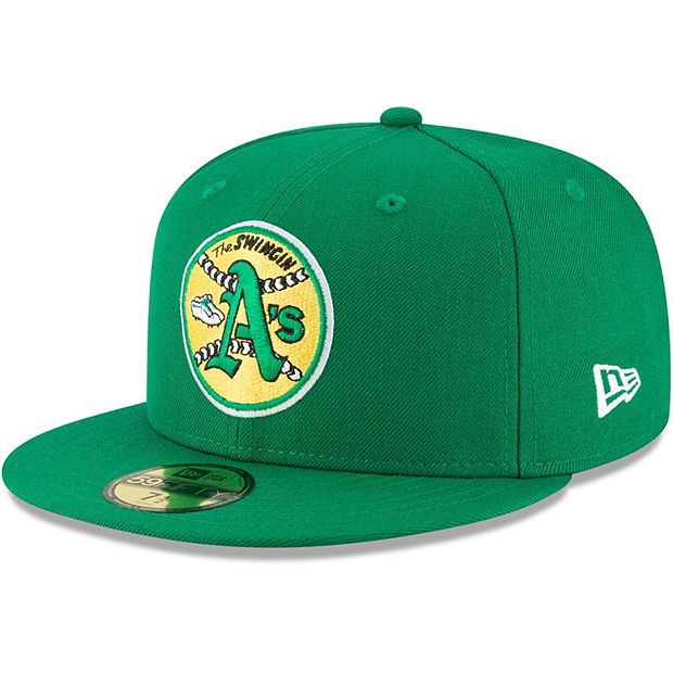 MLB New Era Oakland A's Athletics Fitted Hat Green 7 1/8 1/4 3/8 1/2 5/8 8