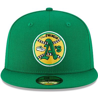 Men's New Era Green Oakland Athletics Cooperstown Collection Wool 59FIFTY Fitted Hat