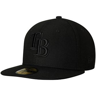 Men's New Era Black Tampa Bay Rays Primary Logo Basic 59FIFTY Fitted Hat