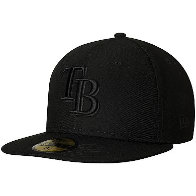 Men's New Era Black Tampa Bay Rays Primary Logo Basic 59FIFTY Fitted Hat