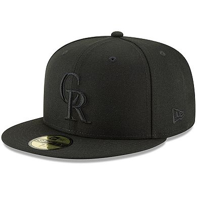 Men's New Era Black Colorado Rockies Primary Logo Basic 59FIFTY Fitted Hat
