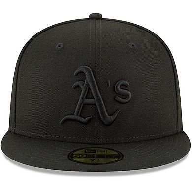 Men's New Era Black Oakland Athletics Primary Logo Basic 59FIFTY Fitted Hat