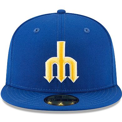 Men's New Era Blue Seattle Mariners Cooperstown Collection Wool 59FIFTY Fitted Hat