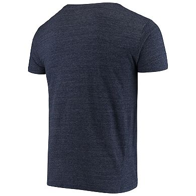 Men's Original Retro Brand Heathered Navy Michigan Wolverines Vintage Hail Tri-Blend T-Shirt