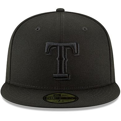 Men's New Era Black Texas Rangers Primary Logo Basic 59FIFTY Fitted Hat