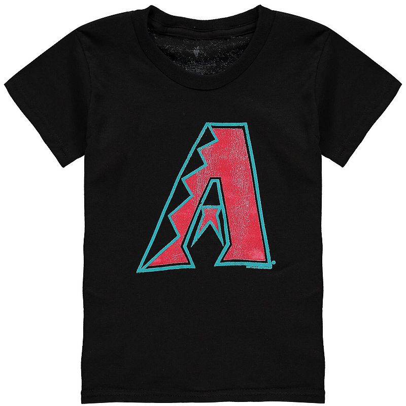 Youth Soft as a Grape Black Arizona Diamondbacks Distressed New Logo T-Shir