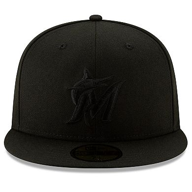 Men's New Era Black Miami Marlins 2019 Black-on-Black 59FIFTY Fitted Hat