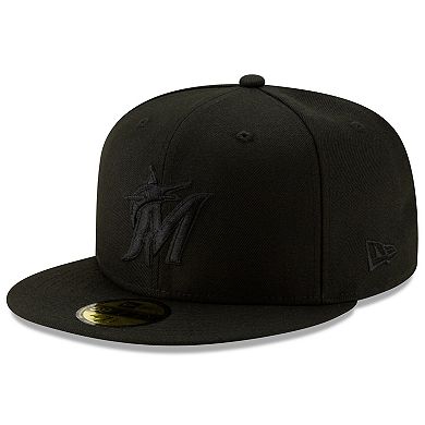 Men's New Era Black Miami Marlins 2019 Black-on-Black 59FIFTY Fitted Hat
