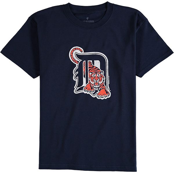 Vintage Detroit Tigers Spell Out Big Logo Graphic T Shirt Tee 