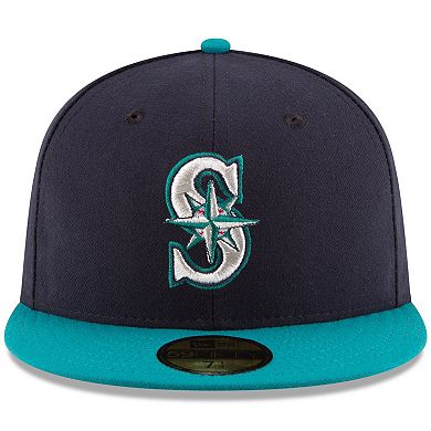 Men's New Era Navy/Aqua Seattle Mariners Alternate Authentic Collection ...