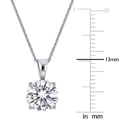 Stella Grace 14k White Gold 2 Carat T.W. Lab-Created Moissanite Solitaire Pendant Necklace