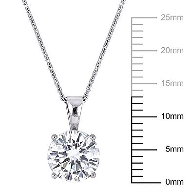 Stella Grace 14k White Gold 2 Carat T.W. Lab-Created Moissanite Solitaire Pendant Necklace