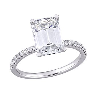 Stella Grace 10k White Gold 3 1/5 Carat T.W. Lab-Created Moissanite Engagement Ring