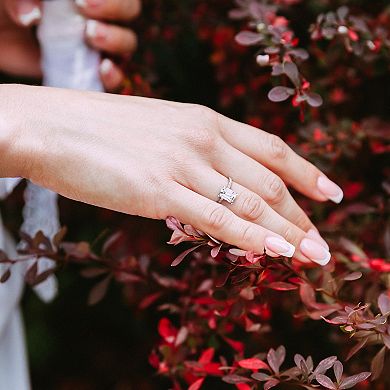 Stella Grace 10k White Gold 3 1/5 Carat T.W. Lab-Created Moissanite Engagement Ring