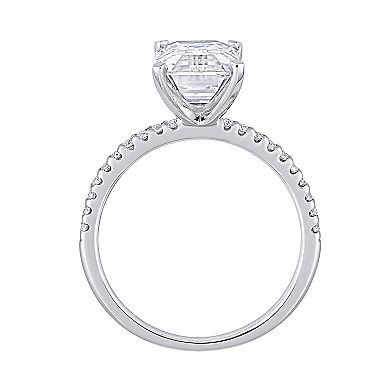 Stella Grace 10k White Gold 3 1/5 Carat T.W. Lab-Created Moissanite Engagement Ring