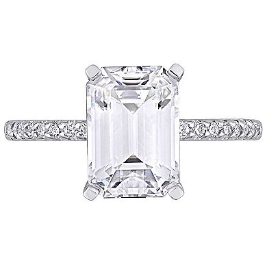 Stella Grace 10k White Gold 3 1/5 Carat T.W. Lab-Created Moissanite Engagement Ring