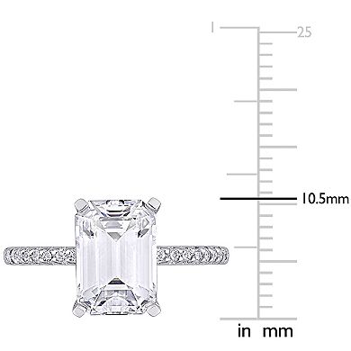 Stella Grace 10k White Gold 3 1/5 Carat T.W. Lab-Created Moissanite Engagement Ring