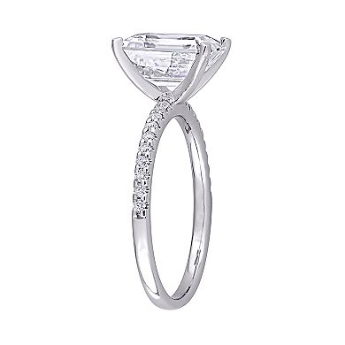 Stella Grace 10k White Gold 3 1/5 Carat T.W. Lab-Created Moissanite Engagement Ring