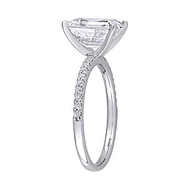 Stella Grace 10k White Gold 3 1/5 Carat T.W. Lab-Created Moissanite Engagement Ring