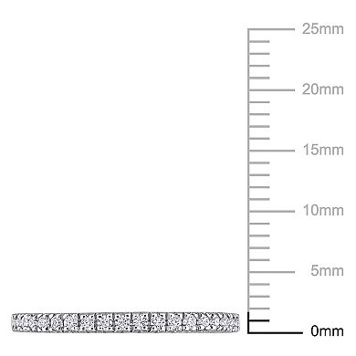 Stella Grace 10k White Gold 1/5 Carat T.W. Lab-Created Moissanite Anniversary Ring
