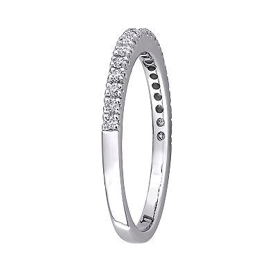 Stella Grace 10k White Gold 1/5 Carat T.W. Lab-Created Moissanite Anniversary Ring