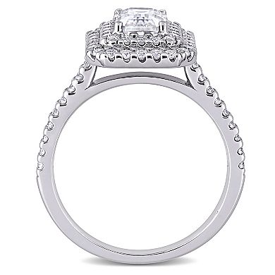 Stella Grace 10k White Gold 1 5/8 Carat T.W. Lab-Created Moissanite Halo Engagement Ring