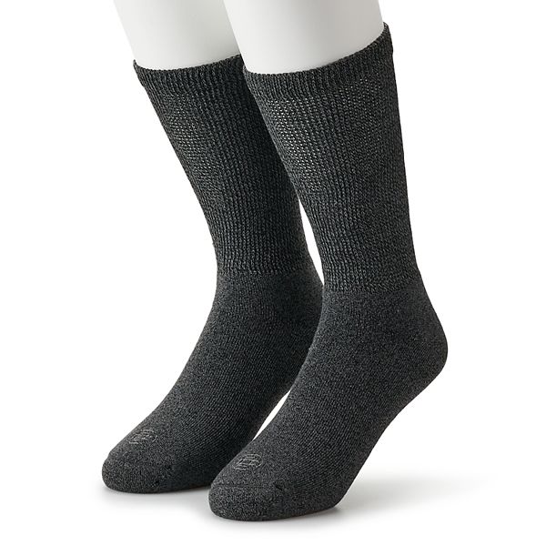 Men's Doctor's Choice 2-Pack Diabetic Cushioned Crew Socks