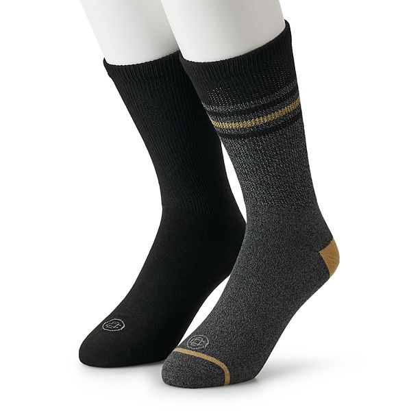 Men's Doctor's Choice 2pack Diabetic NonCushioned Crew Socks