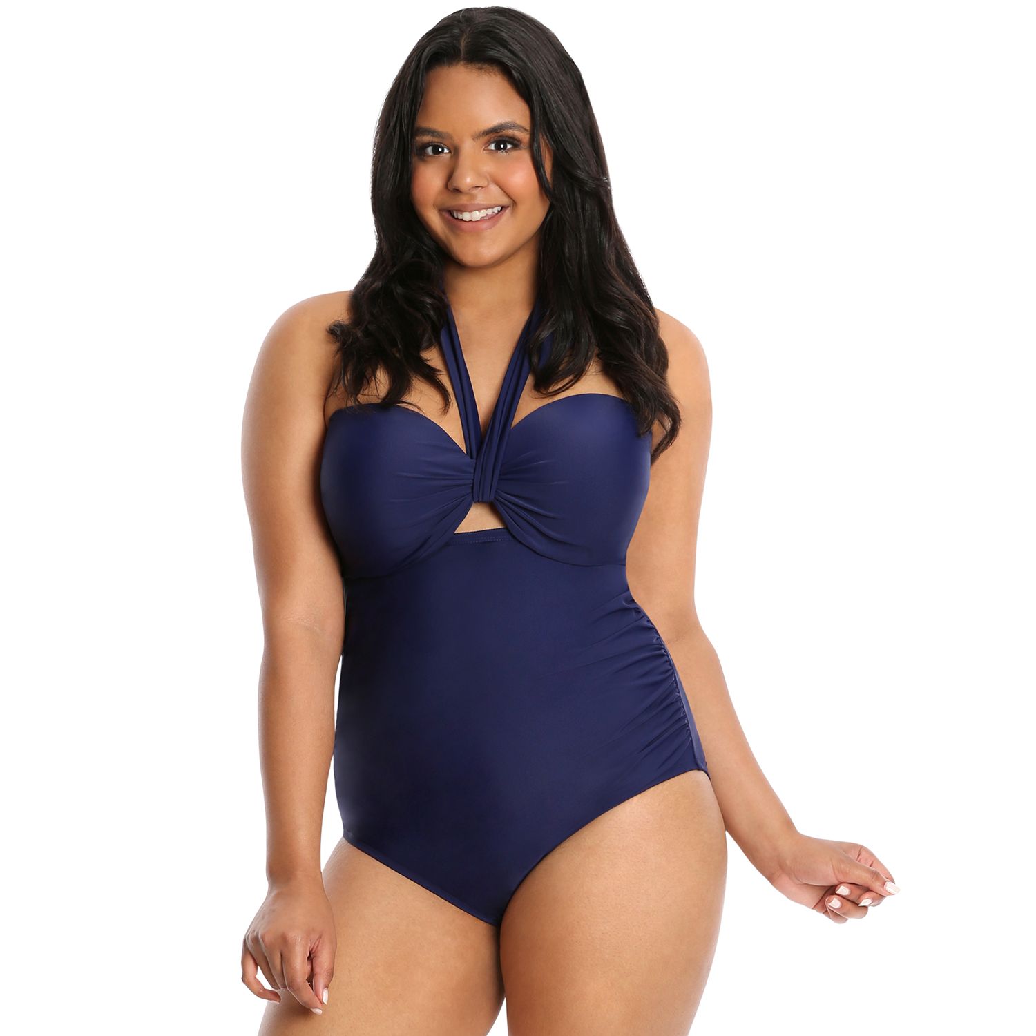 plus size keyhole swimsuit