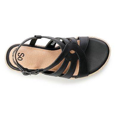 SO® Sandstorm Girls' Wedge Sandals