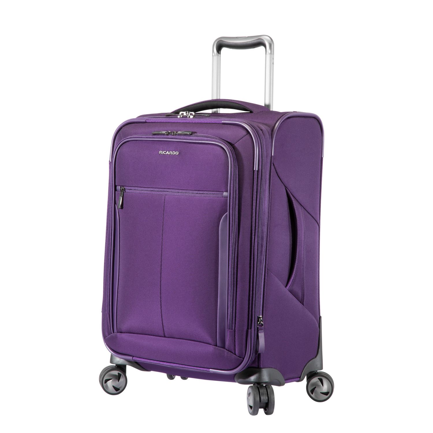 purple carry on suitcase