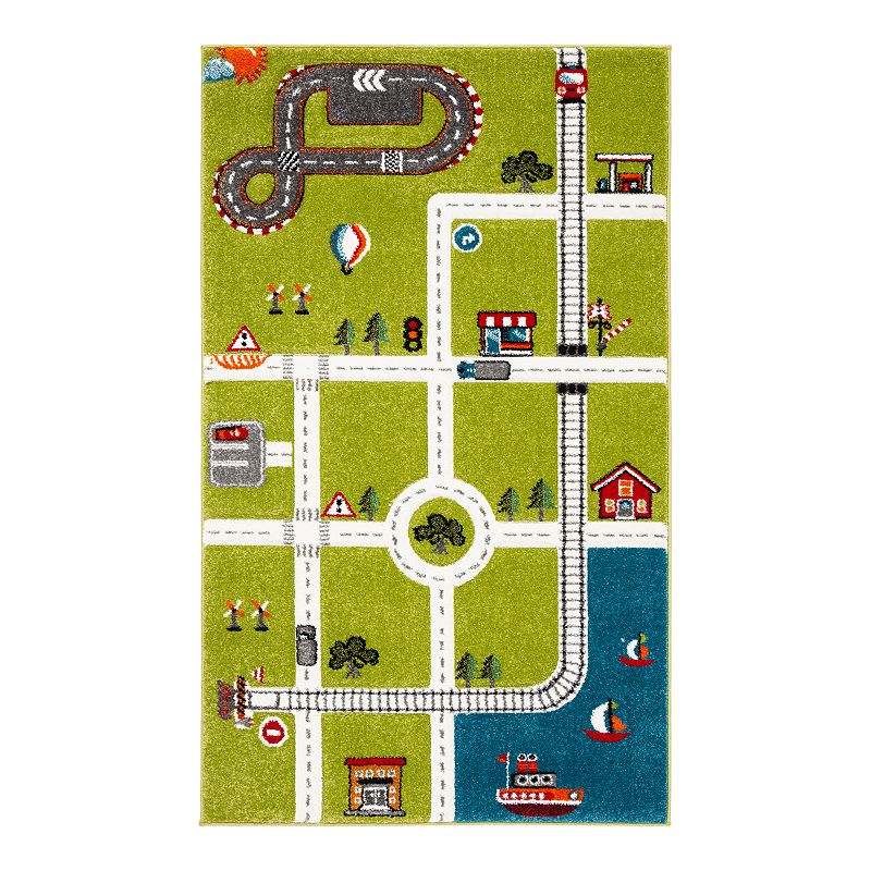30094668 Safavieh Carousel Kids Chelsea Green Rug, 5X5 Ft sku 30094668