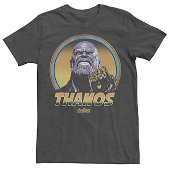 Men's Marvel Infinity War Thanos Vintage Portrait Graphic Tee