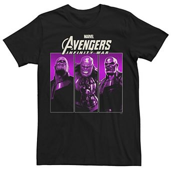 Men's Marvel Infinity War Thanos Purple Trio Graphic Tee