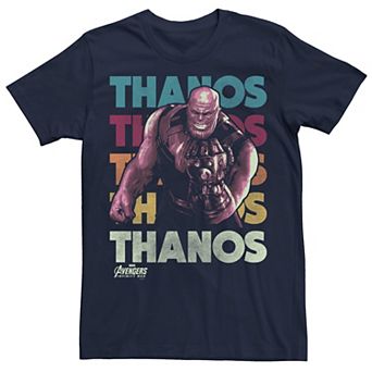 Men's Marvel Infinity War Thanos Retro Rainbow Graphic Tee