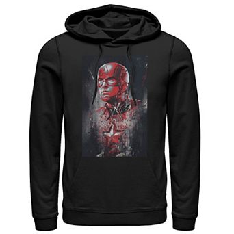 Men's Marvel Captain America Red Hue Poster Graphic Hoodie