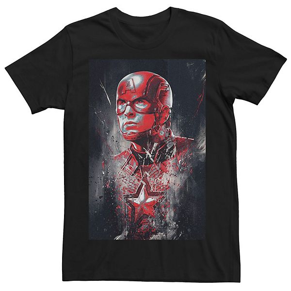 Men's Marvel Captain America Red Hue Poster Graphic Tee
