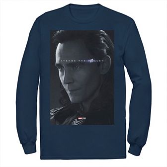 Men's Marvel Avengers Endgame Loki Avenge The Fallen Poster Long Sleeve Graphic Tee