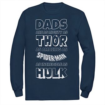 Men's Marvel Avengers Father's Day Dad Traits Long Sleeve Graphic Tee