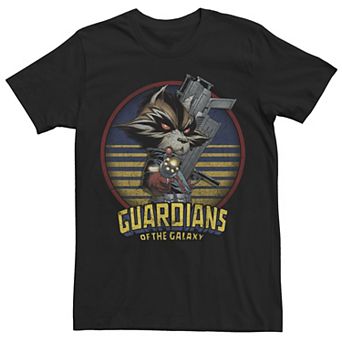 Men's Marvel Rocket Guardians of the Galaxy Metal Graphic Tee