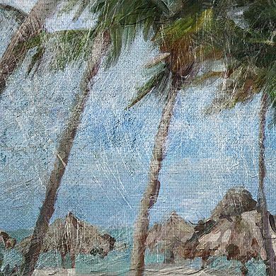 Fine Art Canvas 'Beach Walk' Canvas Wall Art