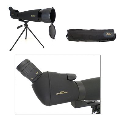 Galileo 30x-90x Zoom Spotting Scope with Smartphone Adapter & Shoulder Case