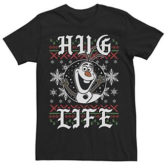 Disney's Frozen Olaf Hug Life Knit Style Men's Tee