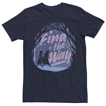 Disney's Frozen 2 Elsa Anna Men's Find The Way Silhouettes Poster Tee