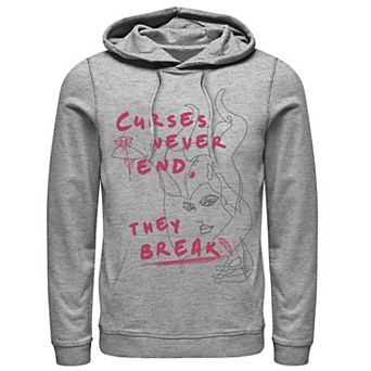 Disney's Maleficent Curses Never End Outline Men's Hoodie