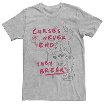 Disney's Maleficent Curses Never End Outline Men's Tee