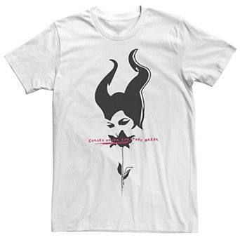 Disney's Maleficent Men's Rose And Horn Stamp Tee