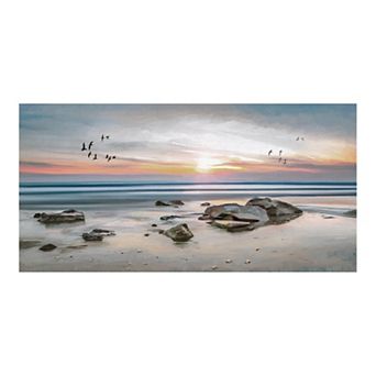 Masterpiece 'Sunset Flight' Canvas Wall Art
