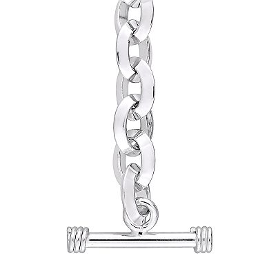 Stella Grace Two Tone Sterling Silver Heart Charm Bracelet & Necklace Set